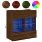 Preview: TV-Wandschrank mit LED-Leuchten Braun Eichen-Optik