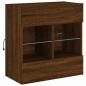 Preview: TV-Wandschrank mit LED-Leuchten Braun Eichen-Optik