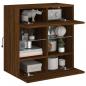 Preview: TV-Wandschrank mit LED-Leuchten Braun Eichen-Optik