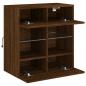 Preview: TV-Wandschrank mit LED-Leuchten Braun Eichen-Optik