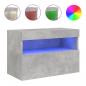 Preview: TV-Wandschrank mit LED-Leuchten Betongrau 60x30x40 cm