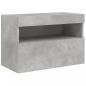 Preview: TV-Wandschrank mit LED-Leuchten Betongrau 60x30x40 cm