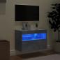 Preview: TV-Wandschrank mit LED-Leuchten Betongrau 60x30x40 cm