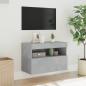 Preview: TV-Wandschrank mit LED-Leuchten Betongrau 60x30x40 cm