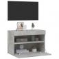 Preview: TV-Wandschrank mit LED-Leuchten Betongrau 60x30x40 cm