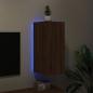 Preview: TV-Wandschrank mit LED-Leuchten Braun Eichen-Optik 30,5x35x70cm