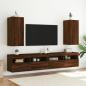 Preview: TV-Wandschrank mit LED-Leuchten Braun Eichen-Optik 30,5x35x70cm