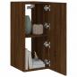 Preview: TV-Wandschrank mit LED-Leuchten Braun Eichen-Optik 30,5x35x70cm