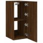 Preview: TV-Wandschrank mit LED-Leuchten Braun Eichen-Optik 30,5x35x70cm