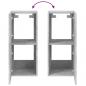 Preview: TV-Wandschrank mit LED-Leuchten Betongrau 30,5x35x70 cm