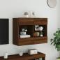 Preview: TV-Wandschrank mit LED-Leuchten Braun Eichen-Optik