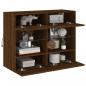 Preview: TV-Wandschrank mit LED-Leuchten Braun Eichen-Optik