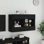 Preview: TV-Wandschrank mit LED-Leuchten Schwarz 98,5x30x60,5 cm