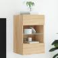 Preview: ARDEBO.de - TV-Wandschrank mit LED-Leuchten Sonoma-Eiche 40x30x60,5 cm