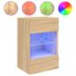 Preview: TV-Wandschrank mit LED-Leuchten Sonoma-Eiche 40x30x60,5 cm