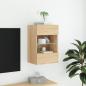 Preview: TV-Wandschrank mit LED-Leuchten Sonoma-Eiche 40x30x60,5 cm