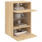 Preview: TV-Wandschrank mit LED-Leuchten Sonoma-Eiche 40x30x60,5 cm