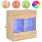 Preview: TV-Wandschrank mit LED-Leuchten Sonoma-Eiche 58,5x30x60,5 cm