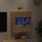 Preview: TV-Wandschrank mit LED-Leuchten Sonoma-Eiche 58,5x30x60,5 cm