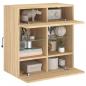 Preview: TV-Wandschrank mit LED-Leuchten Sonoma-Eiche 58,5x30x60,5 cm