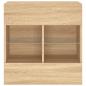 Preview: TV-Wandschrank mit LED-Leuchten Sonoma-Eiche 58,5x30x60,5 cm