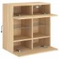 Preview: TV-Wandschrank mit LED-Leuchten Sonoma-Eiche 58,5x30x60,5 cm