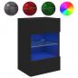 Preview: TV-Wandschrank mit LED-Leuchten Schwarz 40x30x60,5 cm