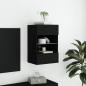 Preview: TV-Wandschrank mit LED-Leuchten Schwarz 40x30x60,5 cm