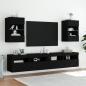 Preview: TV-Wandschrank mit LED-Leuchten Schwarz 40x30x60,5 cm