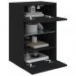 Preview: TV-Wandschrank mit LED-Leuchten Schwarz 40x30x60,5 cm