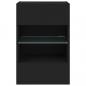 Preview: TV-Wandschrank mit LED-Leuchten Schwarz 40x30x60,5 cm