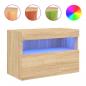 Preview: TV-Wandschrank mit LED-Leuchten Sonoma-Eiche 60x30x40 cm