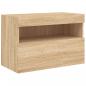 Preview: TV-Wandschrank mit LED-Leuchten Sonoma-Eiche 60x30x40 cm