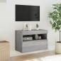 Preview: TV-Wandschrank mit LED-Leuchten Grau Sonoma 60x30x40 cm