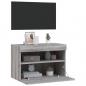 Preview: TV-Wandschrank mit LED-Leuchten Grau Sonoma 60x30x40 cm