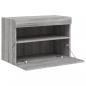 Preview: TV-Wandschrank mit LED-Leuchten Grau Sonoma 60x30x40 cm