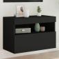 Preview: ARDEBO.de - TV-Wandschrank mit LED-Leuchten Schwarz 60x30x40 cm