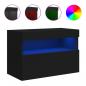 Preview: TV-Wandschrank mit LED-Leuchten Schwarz 60x30x40 cm