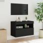 Preview: TV-Wandschrank mit LED-Leuchten Schwarz 60x30x40 cm