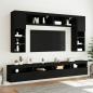 Preview: TV-Wandschrank mit LED-Leuchten Schwarz 60x30x40 cm