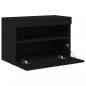 Preview: TV-Wandschrank mit LED-Leuchten Schwarz 60x30x40 cm