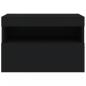 Preview: TV-Wandschrank mit LED-Leuchten Schwarz 60x30x40 cm