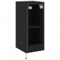 Preview: TV-Wandschrank mit LED-Leuchten Schwarz 30,5x35x70 cm