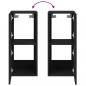 Preview: TV-Wandschrank mit LED-Leuchten Schwarz 30,5x35x70 cm