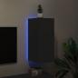 Preview: TV-Wandschrank mit LED-Leuchten Schwarz 30,5x35x70 cm