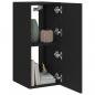 Preview: TV-Wandschrank mit LED-Leuchten Schwarz 30,5x35x70 cm