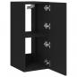 Preview: TV-Wandschrank mit LED-Leuchten Schwarz 30,5x35x70 cm