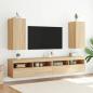 Preview: TV-Wandschrank mit LED-Leuchten Sonoma-Eiche 30,5x35x70 cm