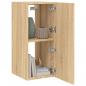 Preview: TV-Wandschrank mit LED-Leuchten Sonoma-Eiche 30,5x35x70 cm