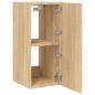 Preview: TV-Wandschrank mit LED-Leuchten Sonoma-Eiche 30,5x35x70 cm